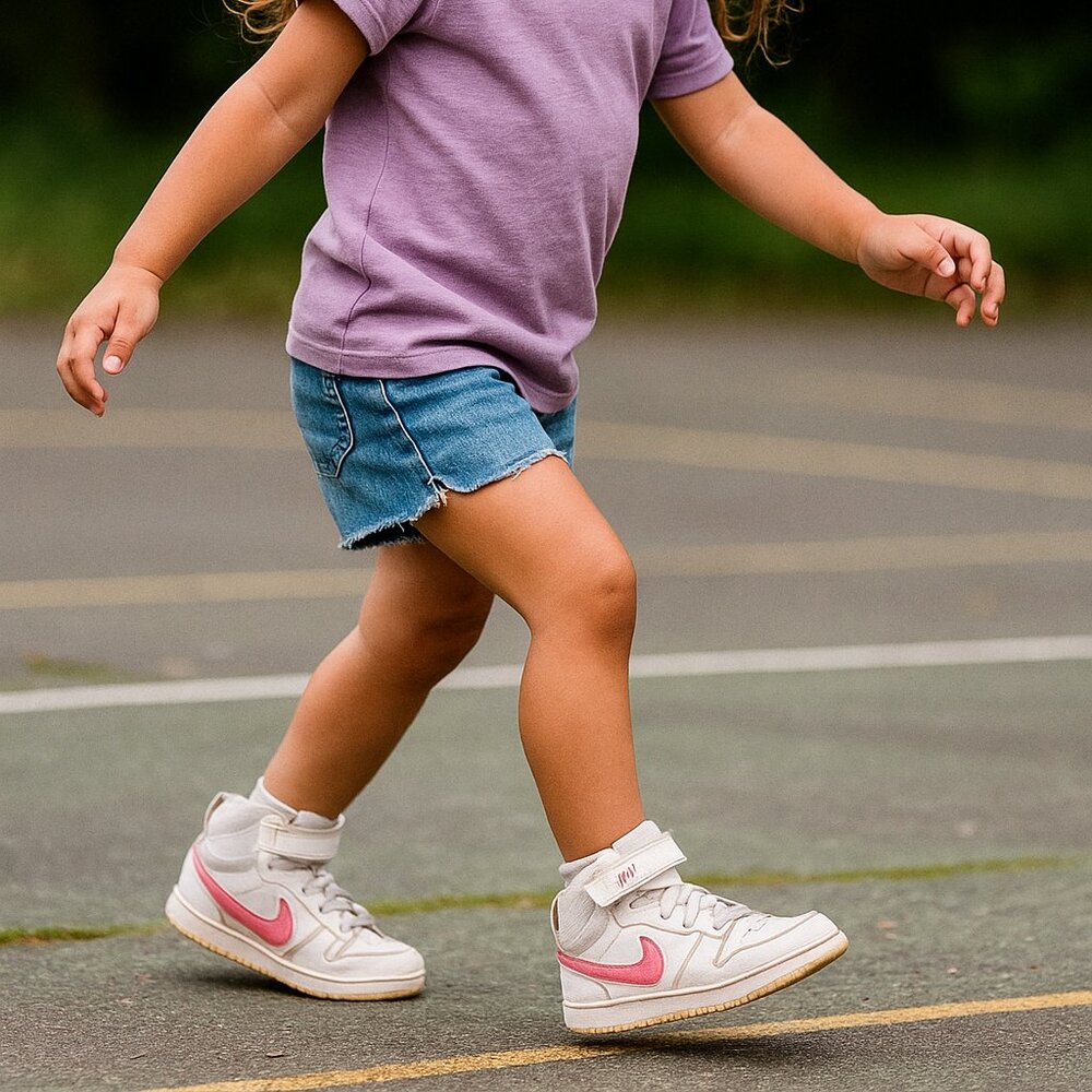 Girls Pink Nike Shoes with Velcro Size 3